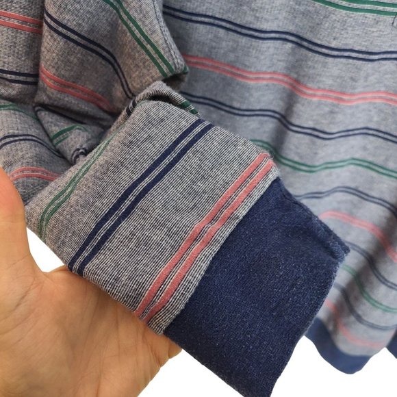 True Nation Mens 4XLT Blue Striped Long Sleeves Lightweight Pullover Sweater - Picture 4 of 7